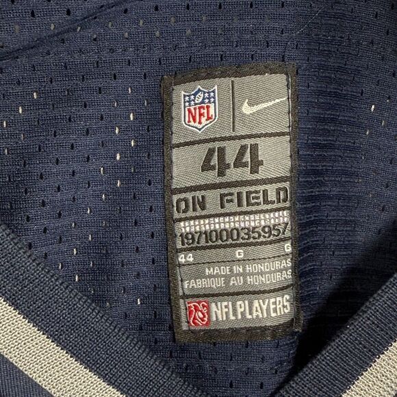 Vtg New England Patriots Tom Brady Jersey 44 Blue Nike Football On Field - Picture 3 of 11